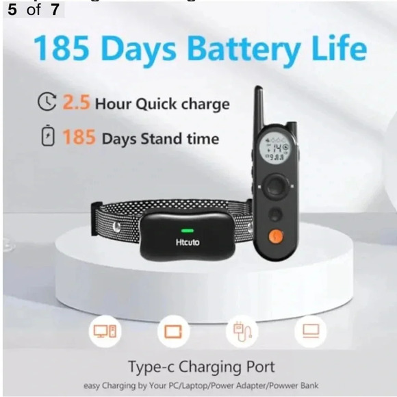 Htcuto Electronic Training Collar & Fence 2 in 1 3500FT Waterproof 6100ft Remote - Picture 8 of 11